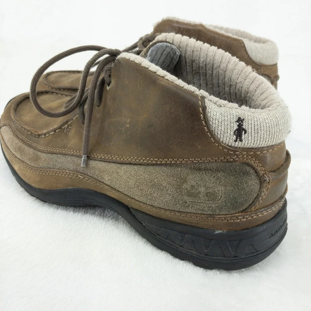 Timberland Chukka Boots Mens Size 9 Brown‎ Leather Smartwool Earthkeepers